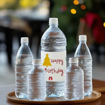 6pcs Autumn Leaves Bottle Sticker Custom Party Decorations for Baby Shower Birthday for Diwali and Ramadan Occasions