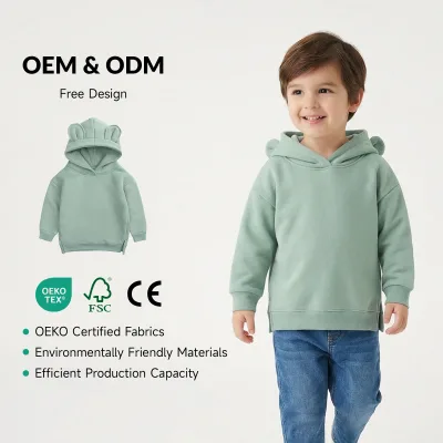 Custom logo Design Hoodies for Kids Cotton Hoodie OEM ODM Kids Clothing Wholesale Manufacturer