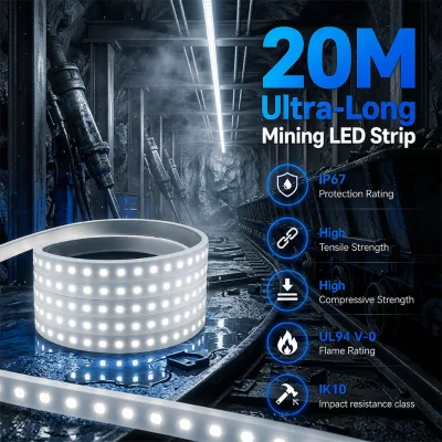 5year Long Life Span 36V 10W SMD5050 Minining 120LEDs CRI 80 High Brightness IP67 Waterproof 12mm