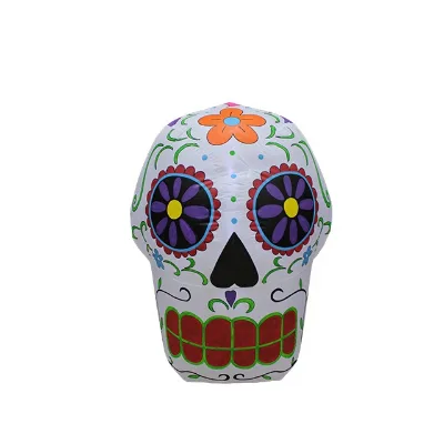 120cm Inflatable Colorful Skull/skeleton for Halloween Decoration Outdoor Decor Garden Indoor Giant Skull Yard Decoration