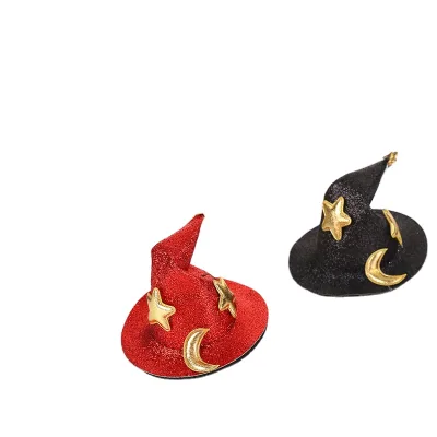 Linda  Wholesale Halloween Decorations Cute Wizard Hat Hairpin Clip Custom Hair Clip Gifts for Kids Halloween Hair Accessories
