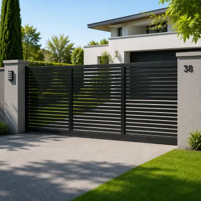 Black Aluminum Fence Panel Fixed Specification Outdoor House Perimeter Protection Fence