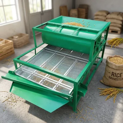 High Throughput Vibratory Grain Sifter With 3000kg/h Throughput for Mass Wheat Corn Cleaning in Grain Purchase Stations