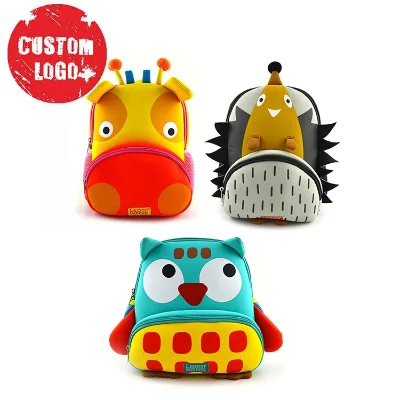 Fashion Cute Style Students School Animal Plush Kindergarten Girls Boys Gift Cartoon Zoo Schoolbag Children Small Mini Backpack