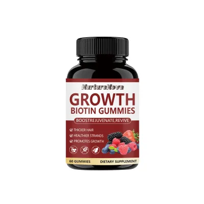 Cross Border Export of 60 GROWTH BIOTIN GUMMIES Dietary Supplements, Factory Direct Sales Support, O EM