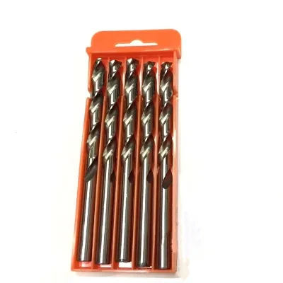 Silver Tool High-Speed Steel Straight Handle Drill Bit Fully Ground 2 3 4 5 6 Tungsten Steel Diamond for Drilling Holes