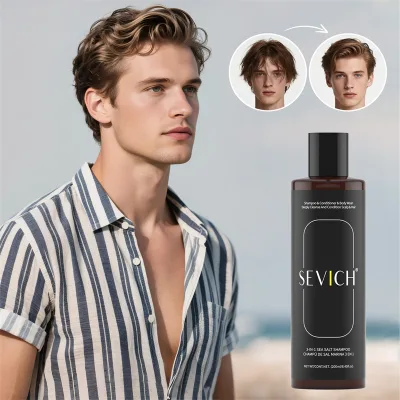 SEVICH Natural Sea Salt 3 in 1 Shampoo Hair Conditioner Body Wash Gentle Hydrating All Skin Types for Daily Use