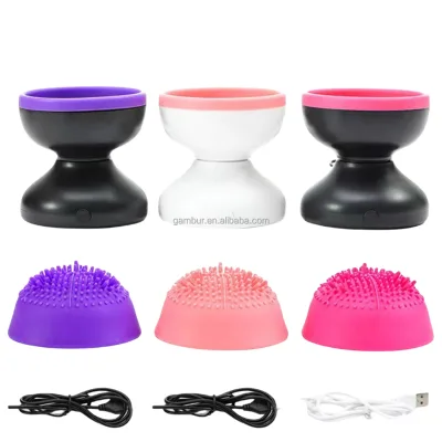 USB Electric Makeup Brush Cleaner Machine Custom Logo Silicone Automatic Spinning Cosmetic Beauty Brushes Washer Cleaner