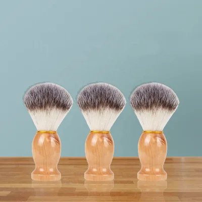 Manual Shaving Brushes Wooden Nylon Salon Use for Beard Care