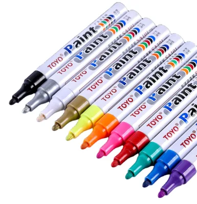 Tire Lettering Permanent Ink Marker Premium Paint Pen Tyre Marker Waterproof Marker for Wood Plastic Glass Tyre Window Fabric