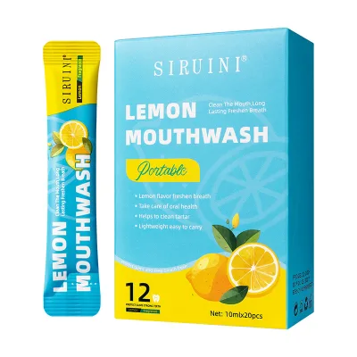 Portable Travel Mouthwash Strips Bag Individually Packaged 20 Strips for Oral Care English Version