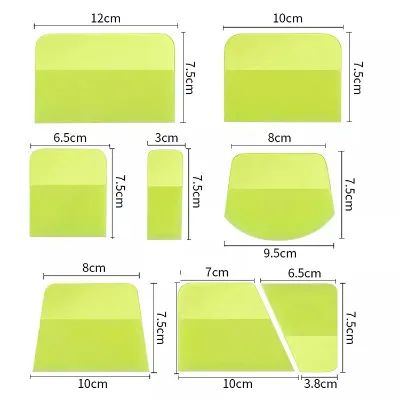 Silicone Paint Chalk Trapezoid Squeegee Green Vinyl Scraper PPF Tools Suppliers Manufactures Squeegee 12cm