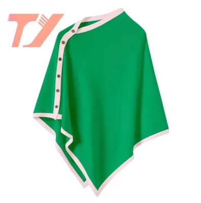 TUOYI Women Custom Made Sorority Shawl Greek Breathable Embroidered Pink Green Printed Fraternity Sweater Poncho