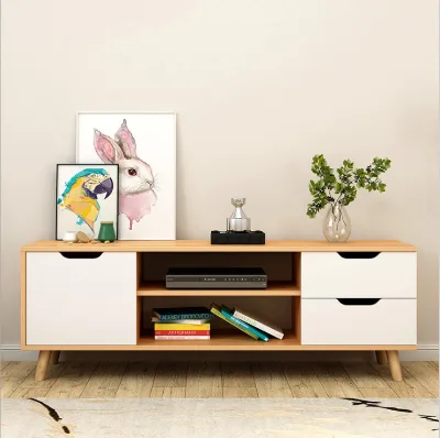 Entertainment Center TV Table Stand Wood with Drawers Storage