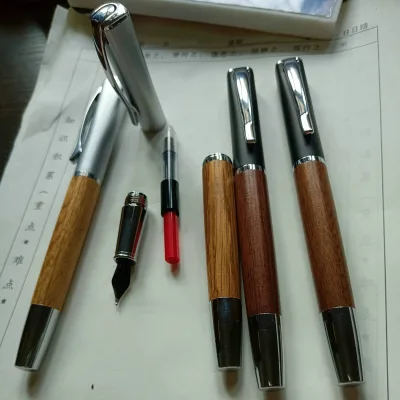 Man Gifts Pen Exotic Hardwoods Classic Writing Instrument Sign Pen Handmade Wood and Brass Fountain Pen