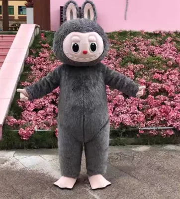 Custom Labubu Mascot Costume for Adults, Halloween Inflatable Rabbit Suit, Popmart Character Cosplay, Party Performance Outfit