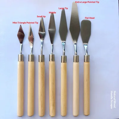 Weizhuang Cross-border Authentic Oil Painting Palette Knife Set Small Scraper Stainless Steel Acrylic Gouache Art Mixing Knives