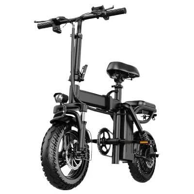 14-Inch Lightweight Folding Electric Bicycle for Adults Powerful 400W Motor 48V Lithium Battery Factory Price Disc Brake System