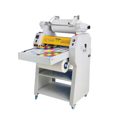 WD-350 Belt Feeding Multi Functional Thermal Laminator Automatic Rewinding Laminating Machine Steel Roll Laminator