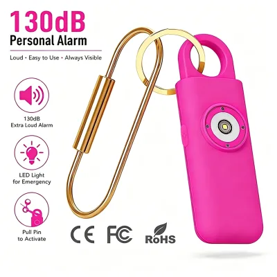 OEM ODM Personal Alarm Manufacturer 130DB Rechargeable Safety Keychain Alarm Siren Defense Stick Self Defense Spray