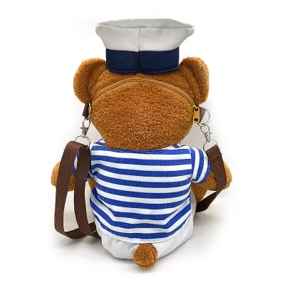 High Quality Customizable Teddy Bear Plush Backpack for Kids Cartoon Animal Penguin School Bag Perfect Gift