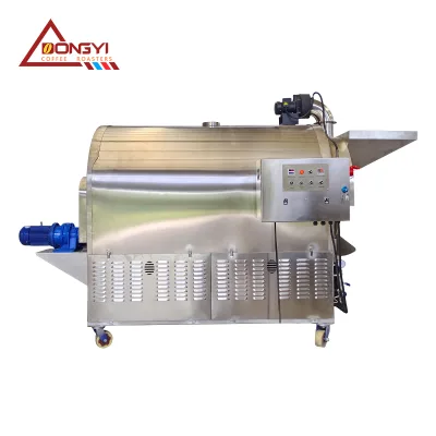 Gas/Electric Grain Peanut Roaster 100-150-200kg/batch Stir-frying Machine Grain Seed Cocoa Bean Roaster Grain Nut Roaster