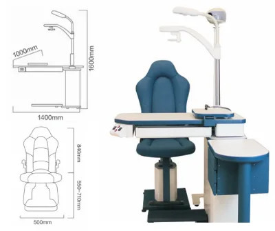 Optical Clinic Rotating Height Adjustable Table Optical Chair and Stand Unit