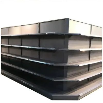 Guichang Corner Shelf Inside the Corner Outside the Corner for the Supermarket Shelf Four Column Wood Grain Supermarket