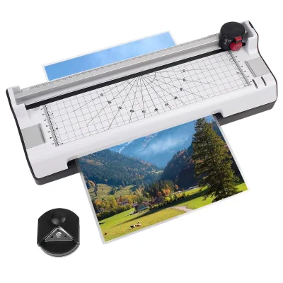 Heat Foiling Roll Thermal Manual Laminating Machine Hot Cold Small A4 Laminator for Home Office School Use