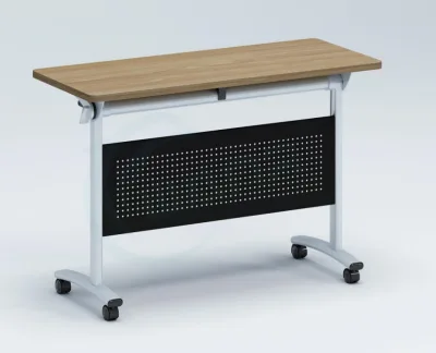 Wanrui Modern Portable Office Furniture Metal Folding Computer Desk for Home Office Foldable Mobile School Conference Training