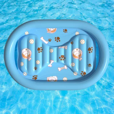 Summer Pet Inflatable Pool Lounge Dog Toy Floating Pool PVC Material Durable Convenient Max 100kg Capacity Outdoor/Indoor Use