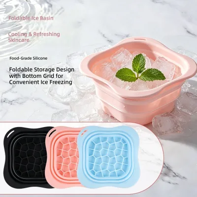 Silicone Ice Pack Folding Basin Ice Therapy Face Basin Face Washing Ice Therapy