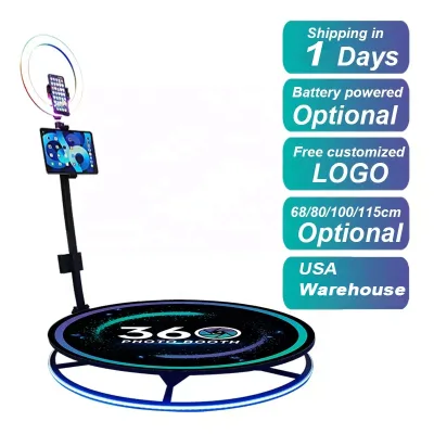 360 Video Booth 68cm 80cm 100cm 115cm Photo Booth for Party Wedding Anniversary