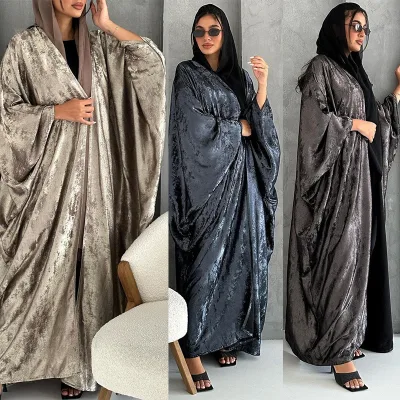 Bestselling Fashion Simple and Casual Loose Fit Middle Eastern Muslim Plus Size Cardigan Abaya Dubai Fashion Robe
