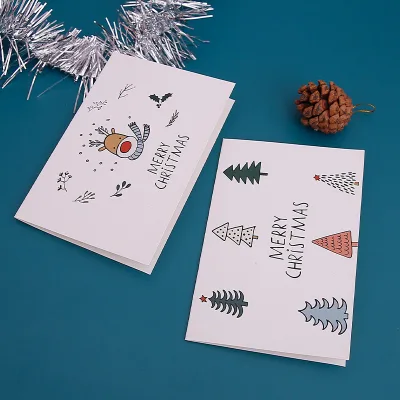 AHA Ha-11 Christmas Custom Printed CMYK Color Thermal Transfer 3D Pop-up Business/Gift Card Fairy Music Love Styles Paper