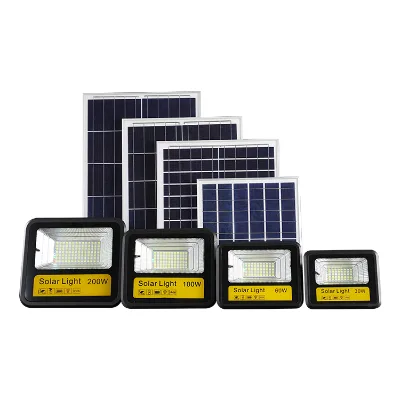IP66 Waterproof Outdoor Road Solar Flood Light 100w 200w 300w High Brightness 150lm/w for Outdside Garden