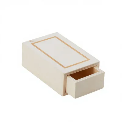 Handmade Square Small Unfinished Solid Wood Customizable Matchbox Small Custom Handmade Unfinished Wood Oversized Craft Matchbox