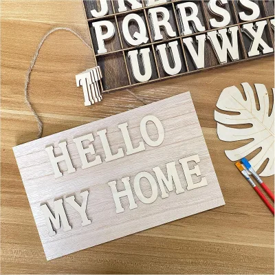 Wholesale Customize  2 Inch Wooden Alphabet Letters  Wooden Letters for DIY Crafts
