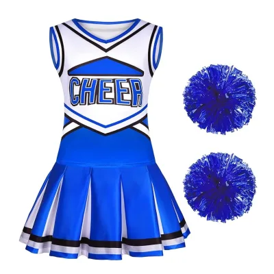 OEM Custom Logo Heat-Transfer Printed Polyester Spandex Sportswear Hot Sexy Teenagers Women's Cheerleading Uniform From China