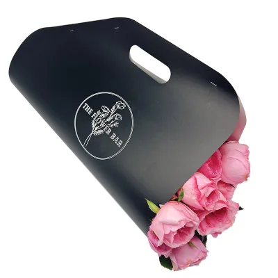 Flower Decoration Carrier Bag Custom Printing Florist Wrapping Paper Waterproof Flower Carry Bag Paper