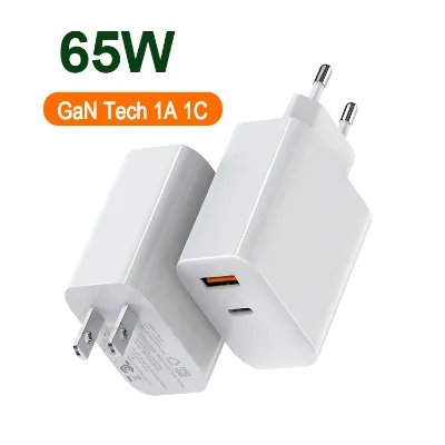 Hot Seller 2026 65w Gan Charger PD Wall Charger 45W 18W USB Type C Portable Travel Adapter for Laptop US EU AU Plug