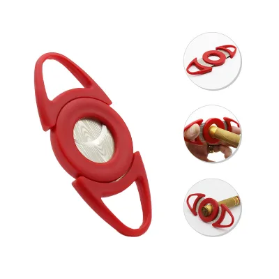 Portable High Quality Cigar v Scissors Customizable logo Folding Stainless Steel Smoking Accessories Cigar Cutter