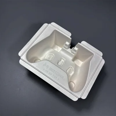 Wholesale Disposable 100% Biodegradable Material Packaging Bamboo Pulp Paper Gamepad Containers Box