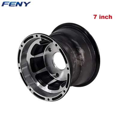 7 Inch ATV Aluminum Alloy Wheel Rim Lightweight Rim Assembly for 16x8-7 Tubeless Tires Quad Buggy