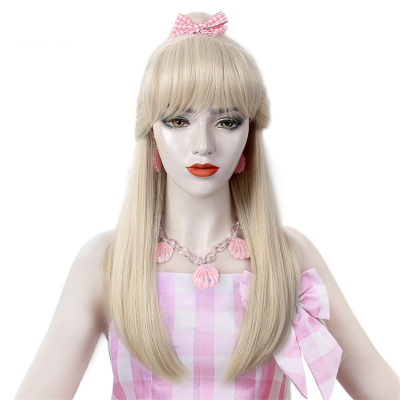Blonde Cos Long Hair Wavy Weirdo Wig Factory Wig Europe and America Wig Curly Hair Medium Long