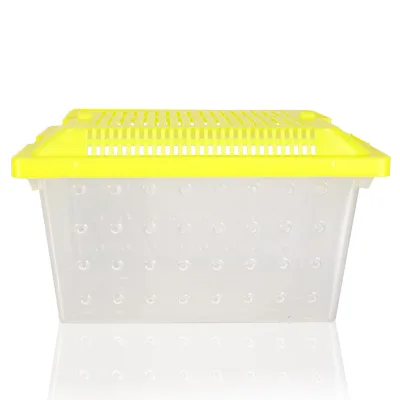Cage for Reptile Transportation Plastic Breeding and Transportation Box for Small Pets Breathable Bite-resistant Shock-proof