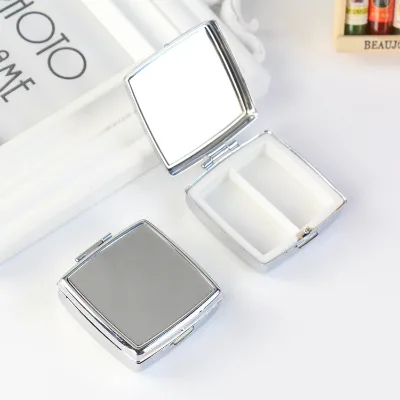 Round Metal Case Mini Candy Medical Pill Box Portable Small Tablet Box Logo Printing for Promotional Gifts