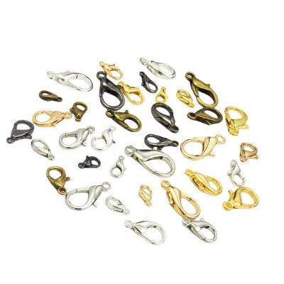 Wholesale10-20mm Zinc Alloy Lobster Clasp Clasps for Jewelry Making - DIY Connector for Necklace Keychain Bag Hardware