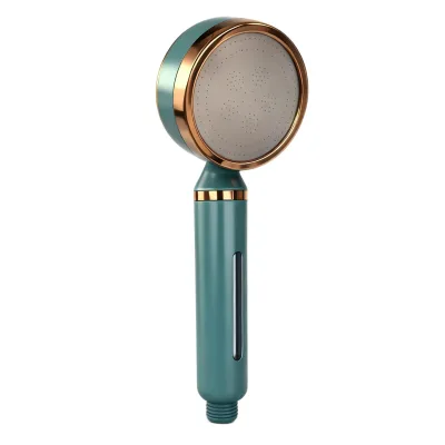 Milk White Pressurized Multi-filter Rain Type Hand-held Shower Head with Skin Beauty Dechlorination Features for Bathroom Use