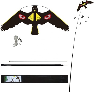 Factory Direct Outdoor Flying Kites for Adults LED Scarer Bird Hawk Kite Diamond Pattern Garden Gift for Children